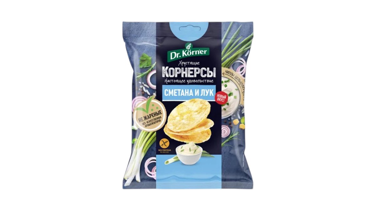 Dr.Körner ჩიფსები sour cream and onion (50 გ)