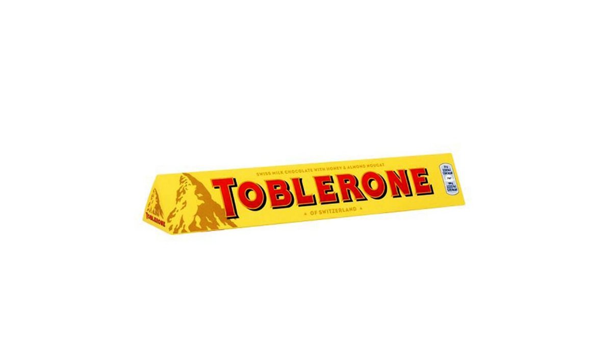 Toblerone შოკოლადი milk chocolate with honey and almond nougat (100 g)