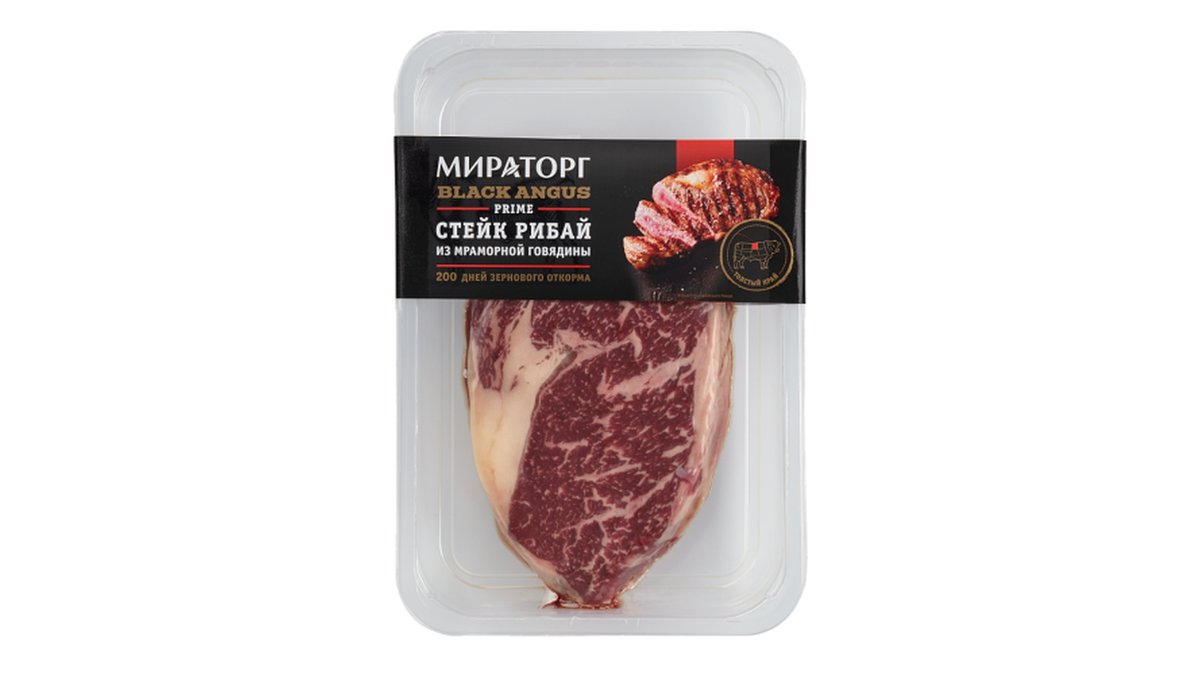 Miratorg стейк Ribai Black Angus Prime (390 გ რ)