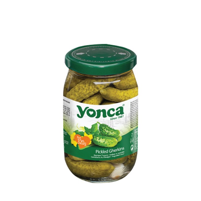 იონჯა Canned Cucumbers მჟავე კიტრის პიკული (320 გ)
