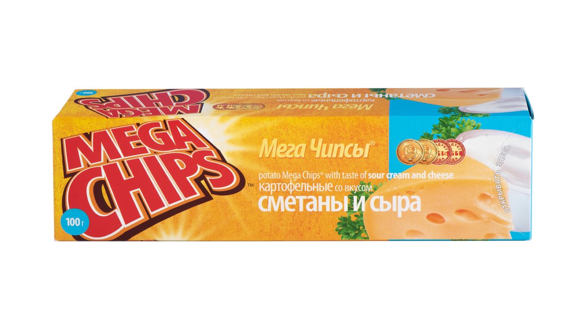 MEGACHIPS ჩიფსები sour cream and cheese (100 g)
