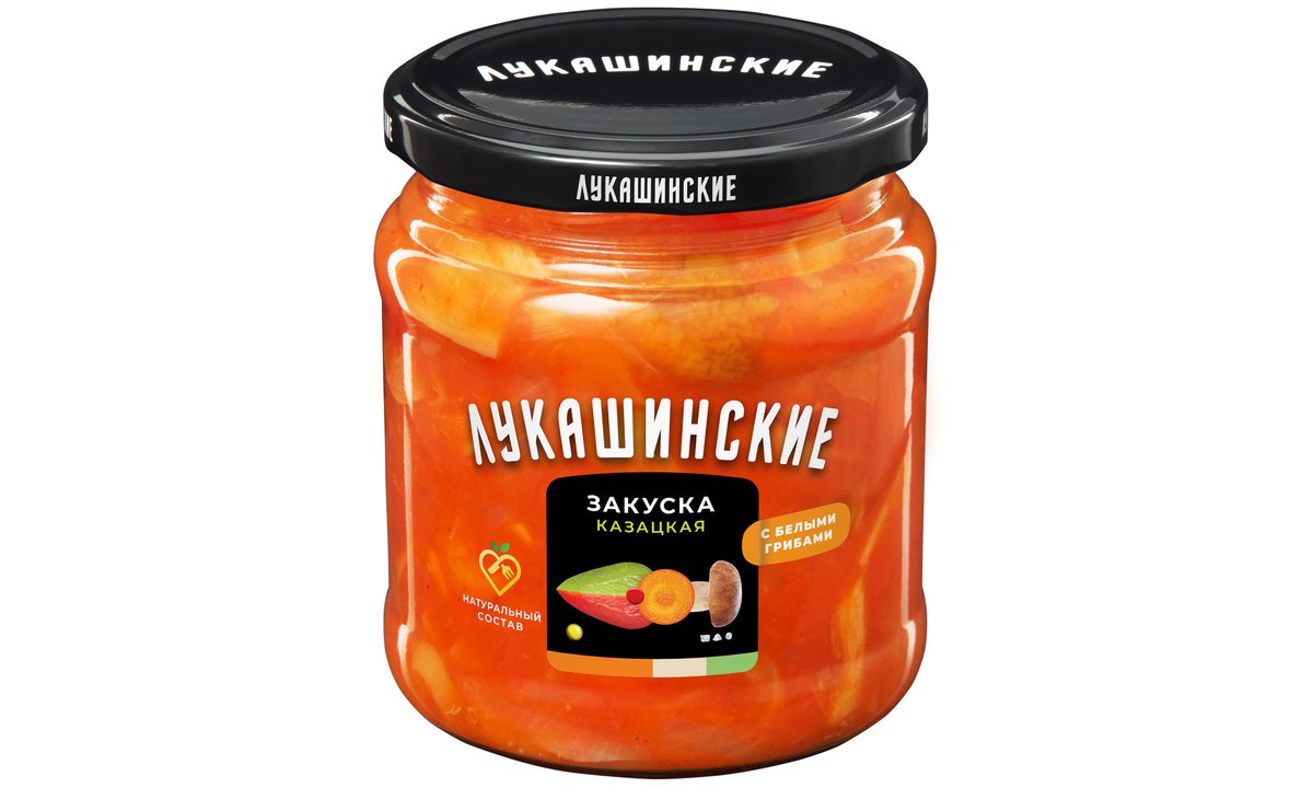 Lukashinskiye კონსერვირებული სოკო Kazakh (450 g)