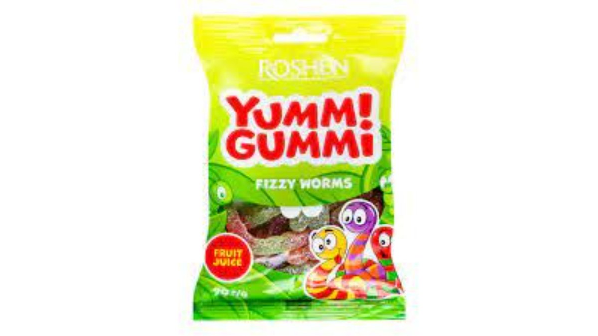 იამმი გამმი Candy Yummy Gummy Fizzy Worms (70 g)