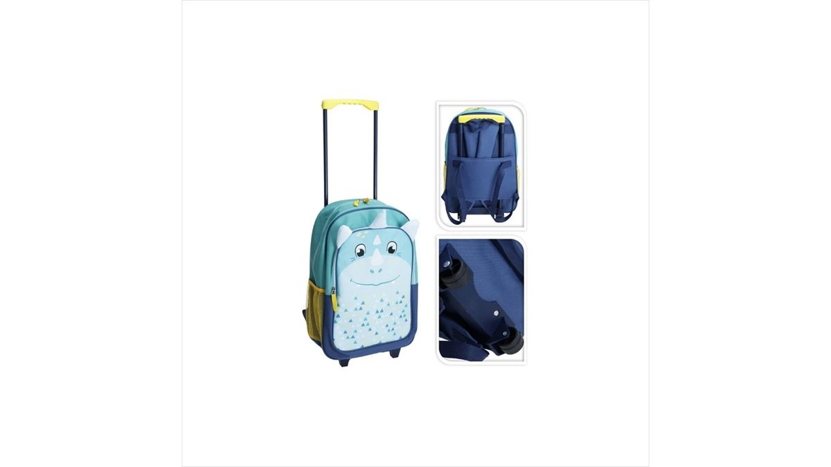 Koopmann Koopmann Koopmann Children's suitcase with Dino design, blue Dino design Dino design
