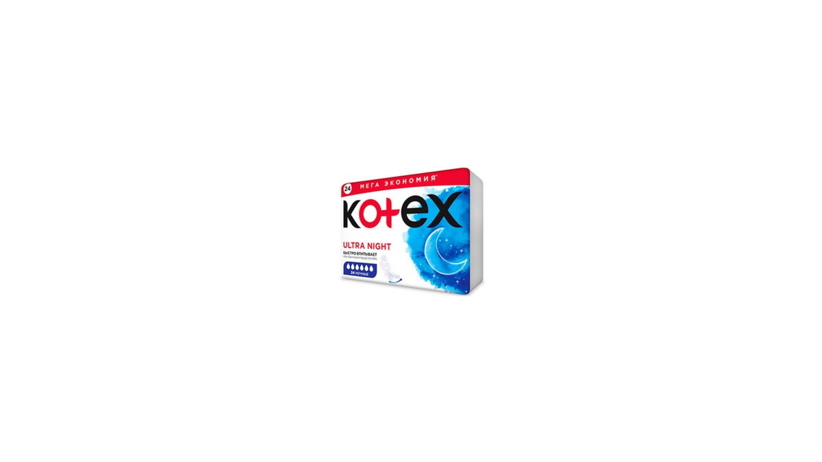 Kotex ქალთა ჰიგიენის პროდუქტი Night (24 pcs)