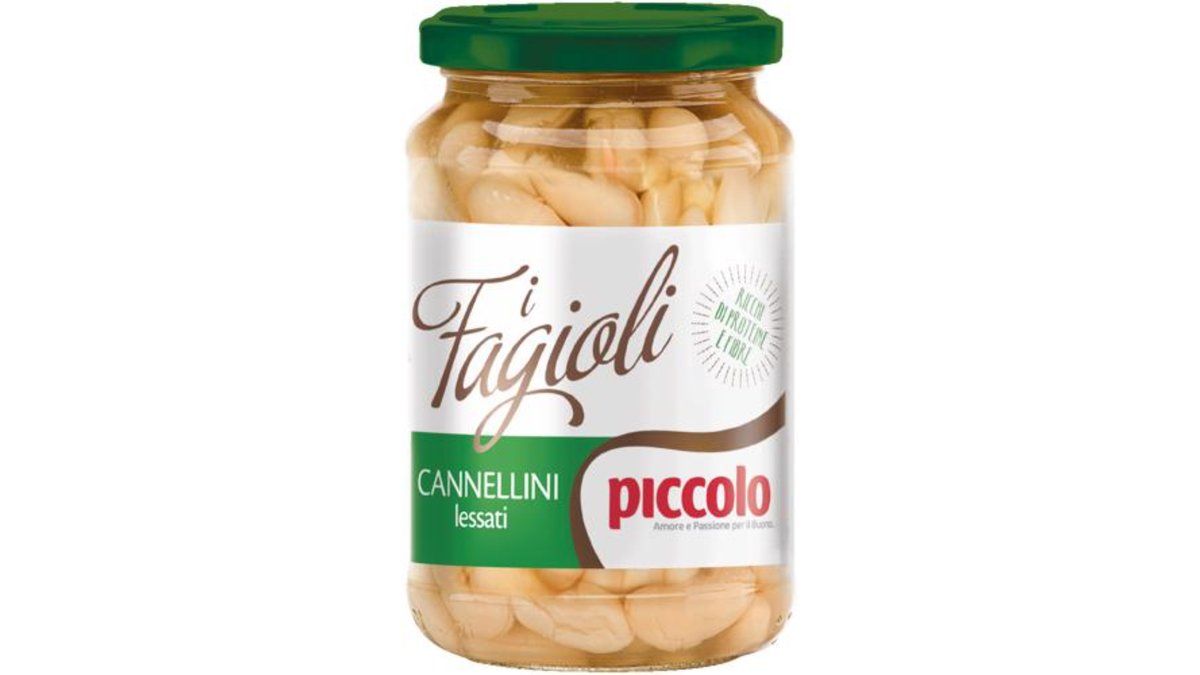 PICCOLO კონსერვირებული ლობიო cannellini (360 გრ)