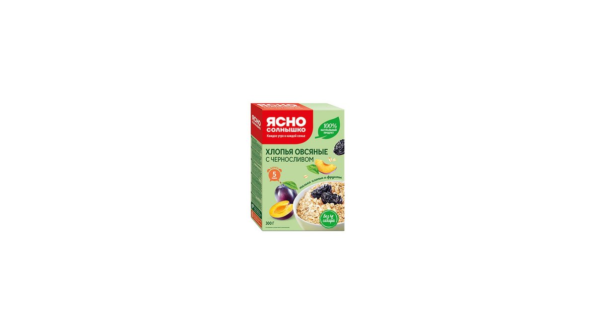 Yasno Oatmeal Peanut Paste with Plum (300 g)