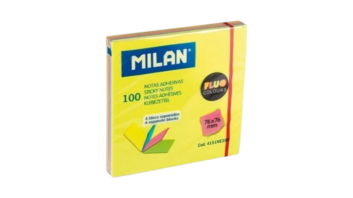 MILAN წებოვანი ჩანაწერები super sticky (100 pcs)