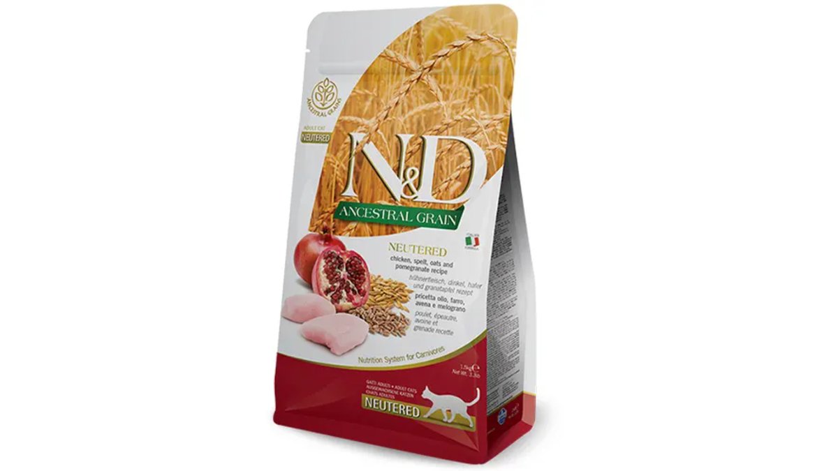 N&D კატის მშრალი საკვები grain and chicken (1.5 kg)
