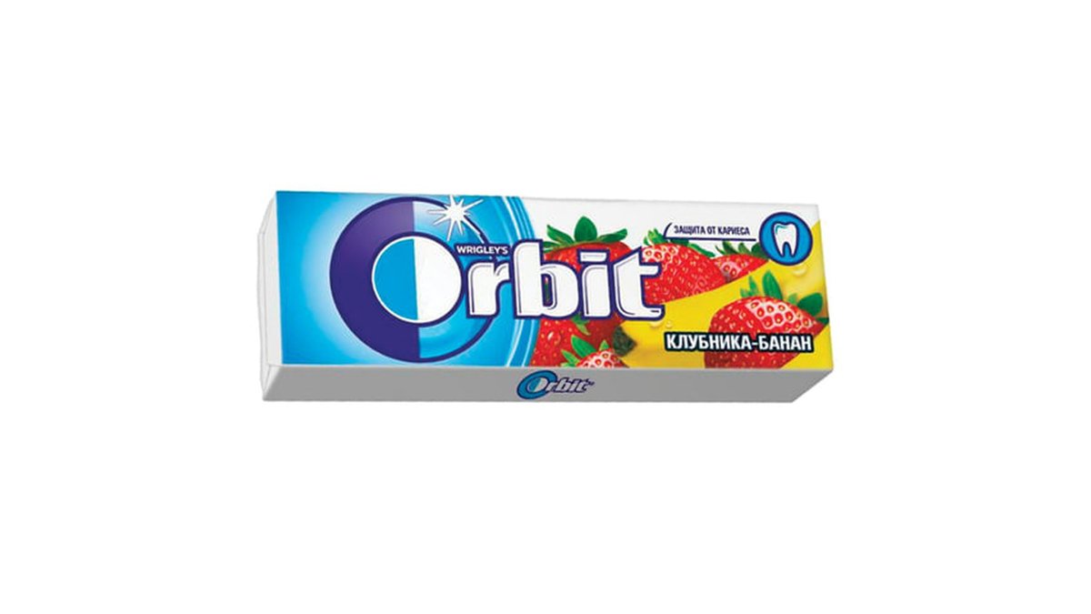 Orbit жевательная резинка strawberries and bananas