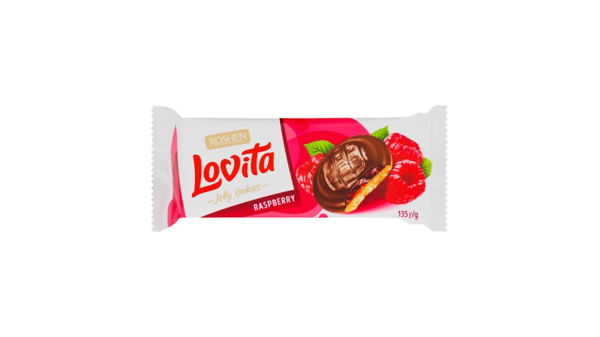 Rosheni ორცხობილა raspberry flavor (135 gr)