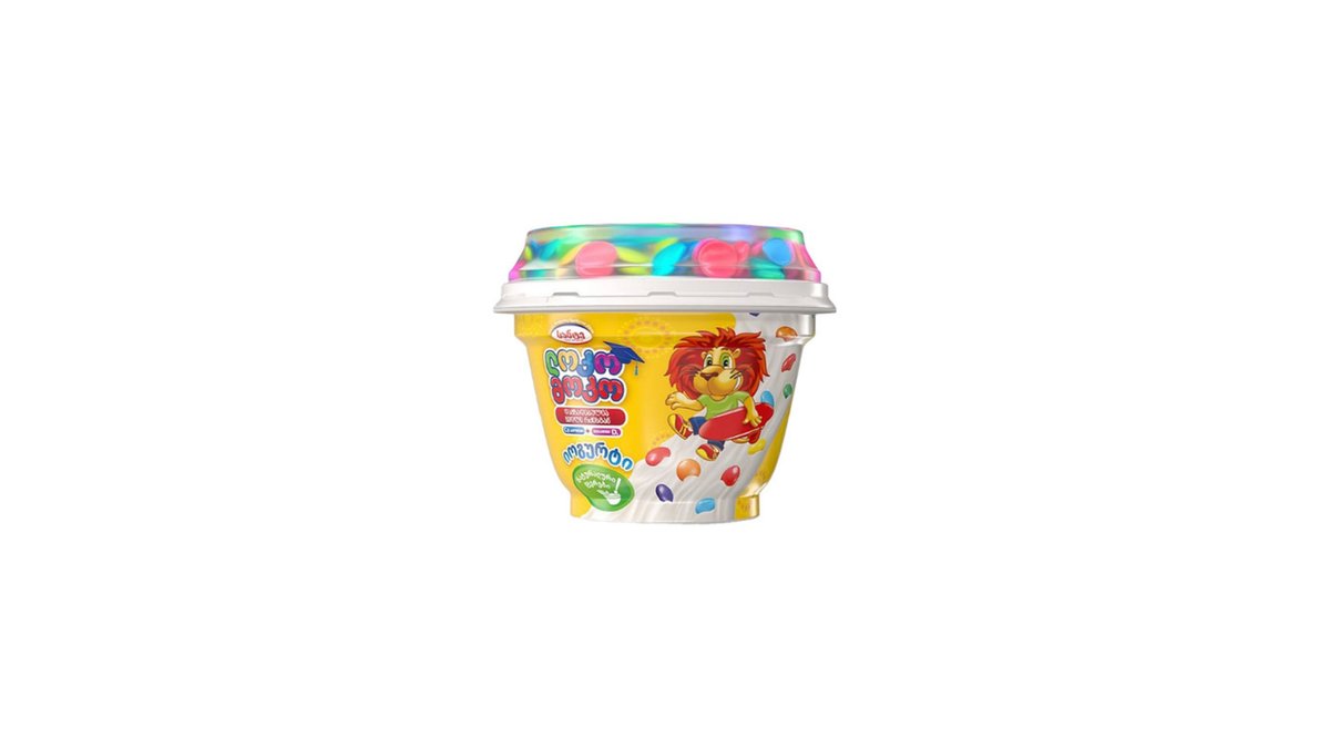 ლოკო yogurt შოკოლადის ფერადი ბურთულებით