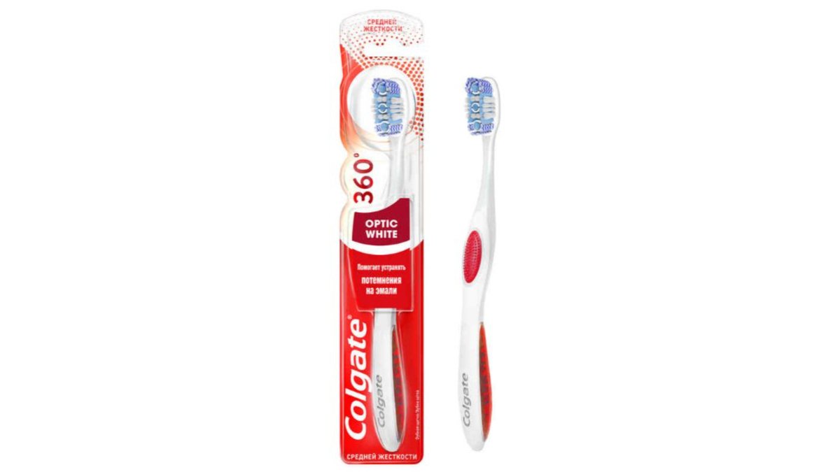 Colgate зубная щетка Optic White Med (12 pcs)