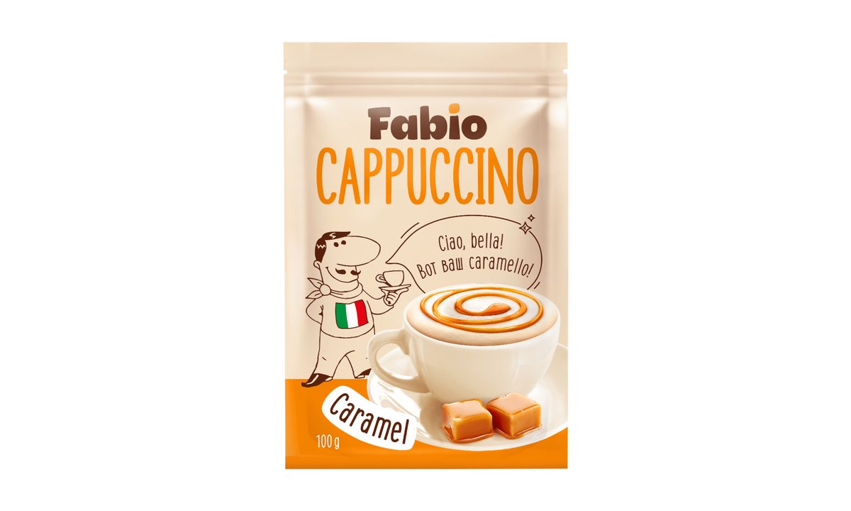 Fabio ხსნადი ყავა Cappuccino Caramel (100 g)