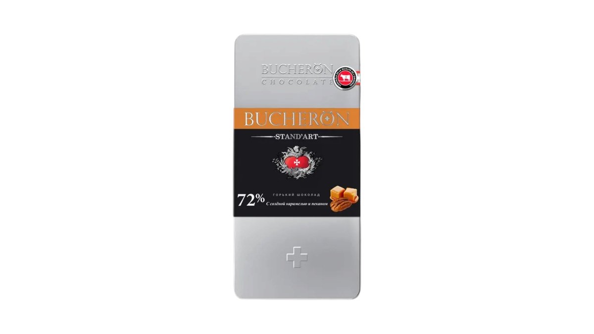 BUCHERON Chocolate dark salted caramel and pecans (100 გ)