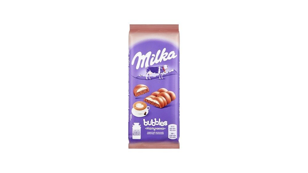 Milka Шоколад Bubbles Cappuccino (97 გ)