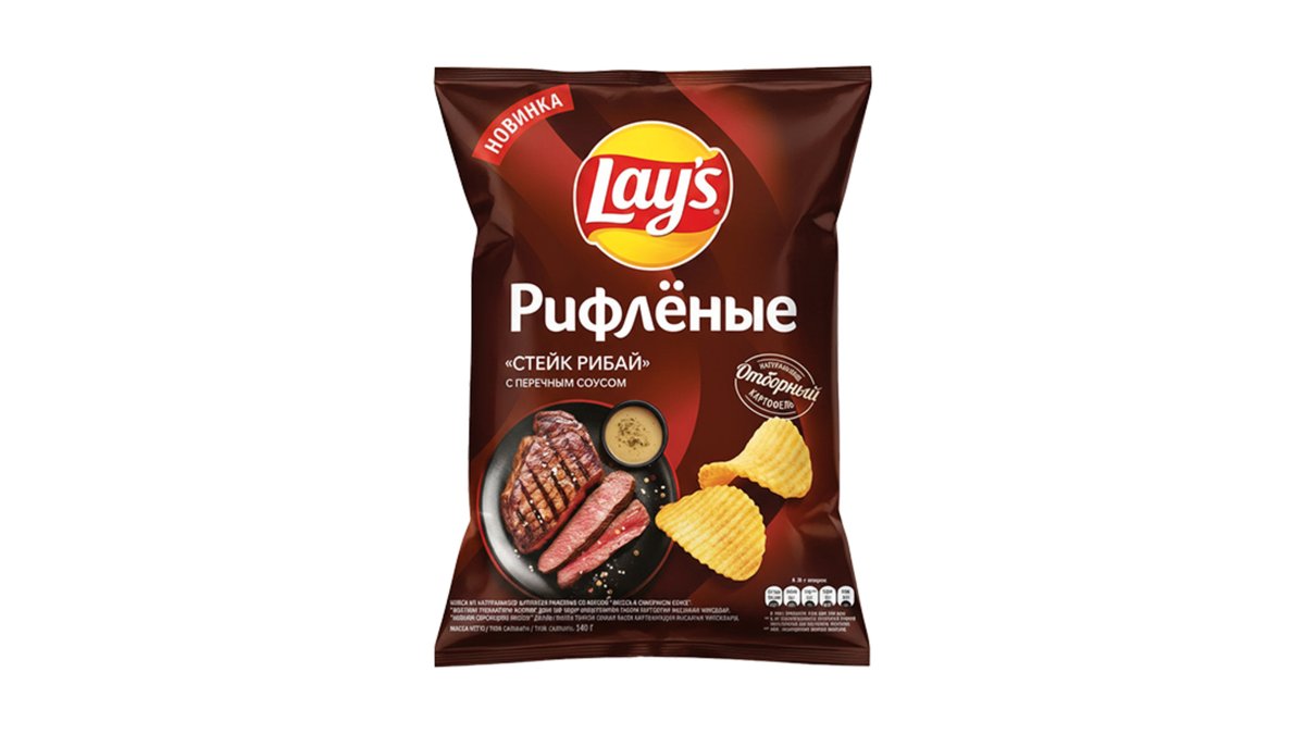 ლეისი Чипсы რიბეის სტეიკი წიწაკის სოუსის (140 g)