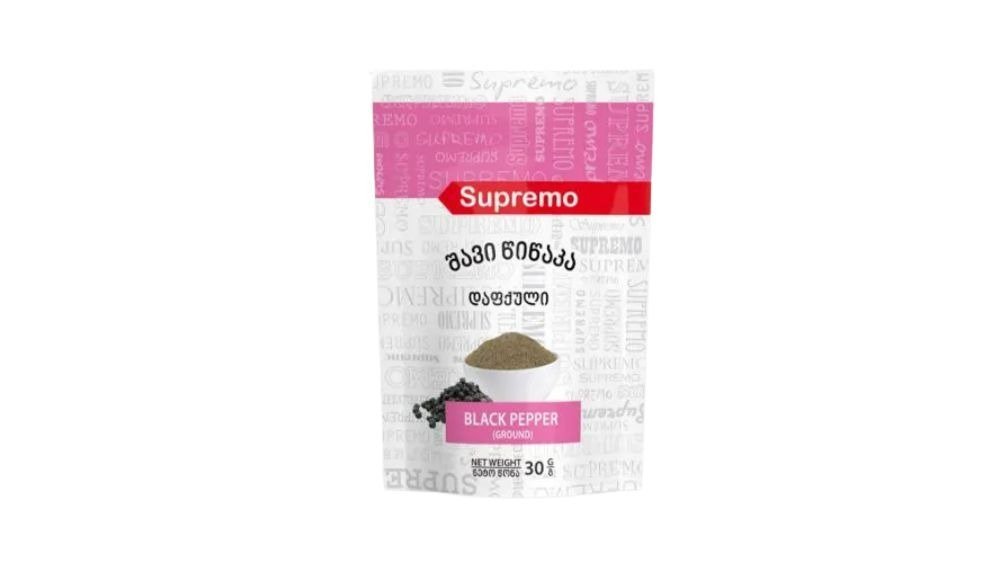 Supremo შავი წიწაკა მიწაში (30 g)
