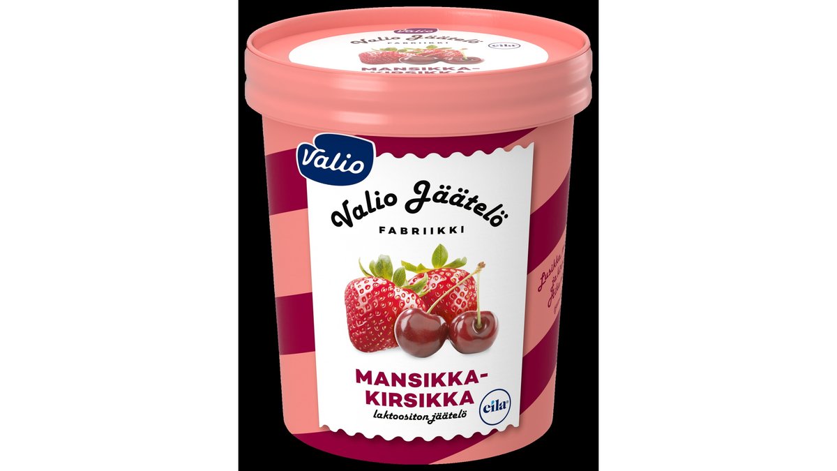 Valio мороженое Strawberry and Cherry Lactose-free (480 ml)