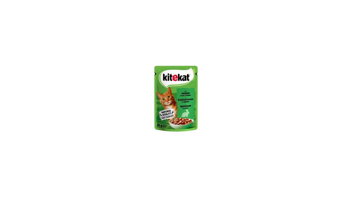 KITEKAT ცხოველების საკვები with rabbit (85 g)