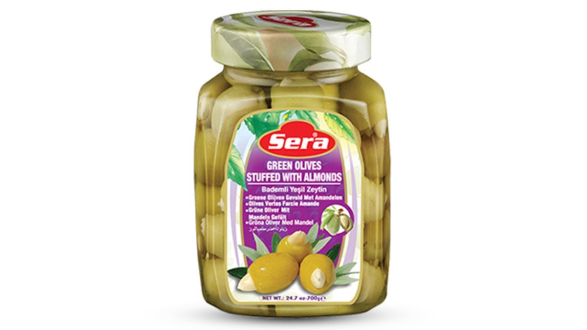 Sera Green Olives Green with Almond Filling (700 g)