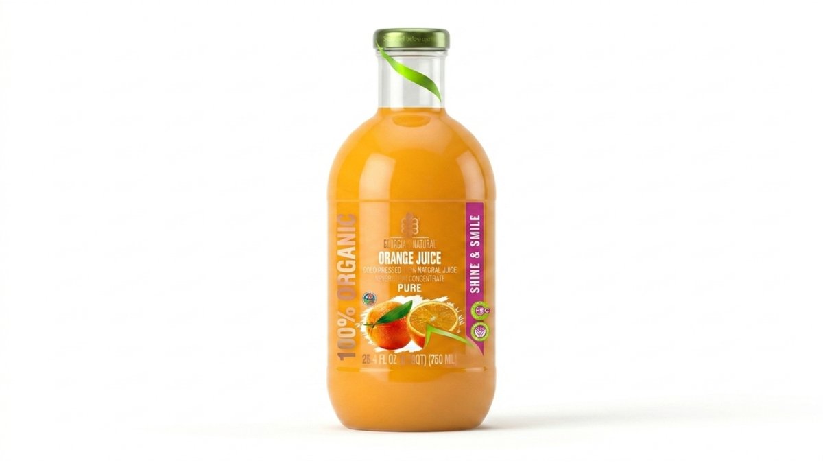 juice cold pressed organic orange (750 ml)