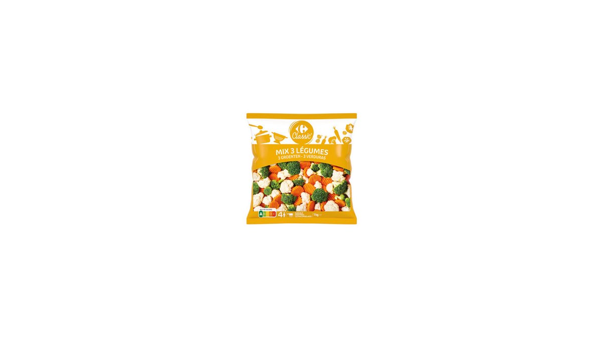 CRF Frozen Vegetable Dish Three Vegetable Mix (1 kg)