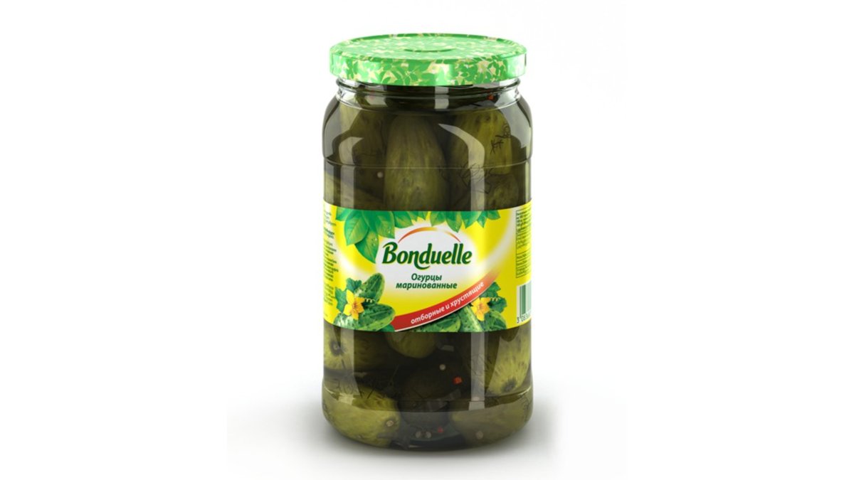 Bonduelle კონსერვირებული კიტრები pickled cucumbers (720 ml)