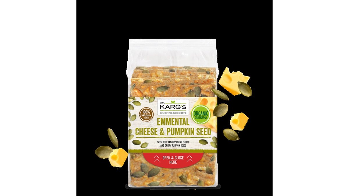 DR. KARGS Пшеничный хрустящий хлеб with Emmental cheese and pumpkin seeds (200 g)