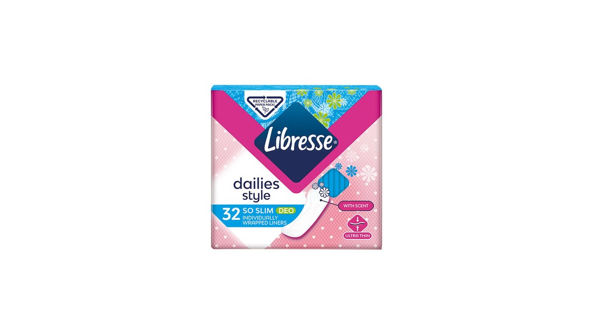 Libres ქალთა ჰიგიენის პროდუქტი Daily Slim with Flavor (32 pcs)