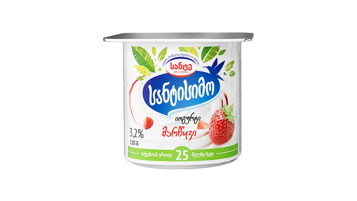 სანტისიმო იოგურტი with strawberry (100 g)