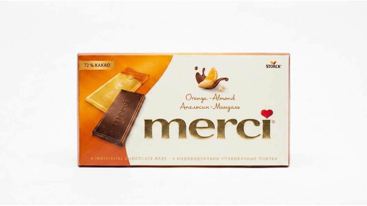 Merci Шоколад with Orange and Almonds (100 g)