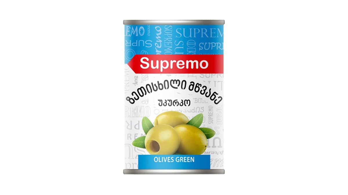 Supremo მწვანე ზეთისხილი Green Ukurko (425 gr)