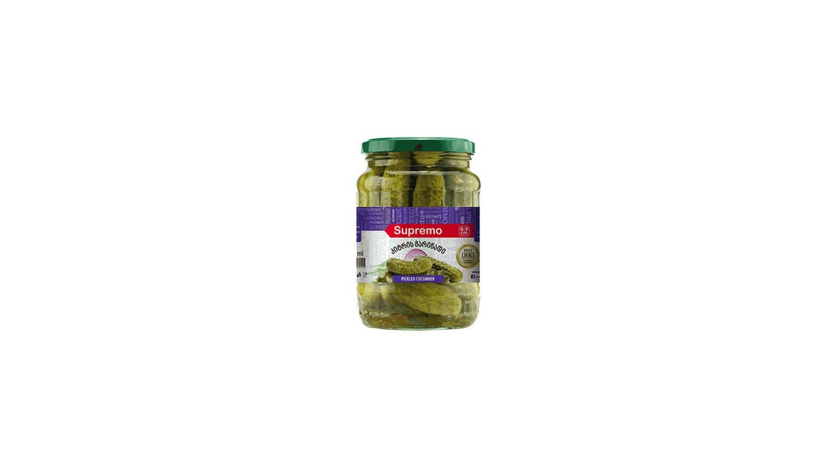 Supremo Консервированные Огурцы კიტრის მარინადი (850 ml)