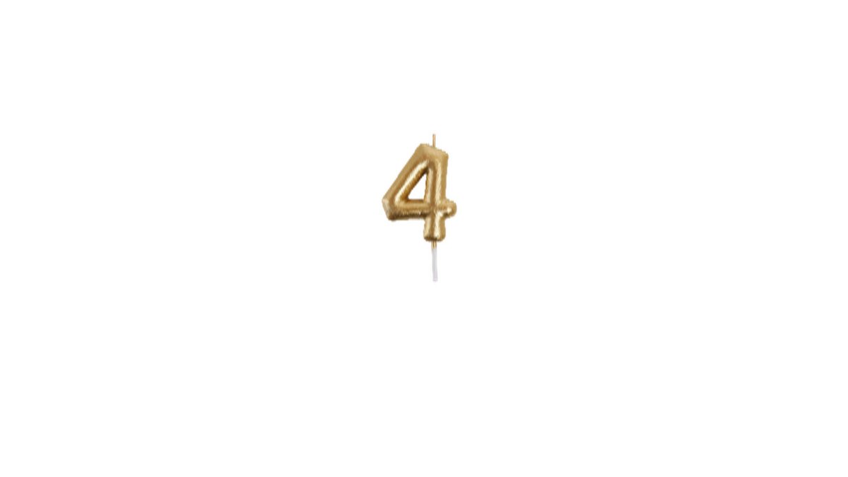 Dab День Рождения Свеча Number 4