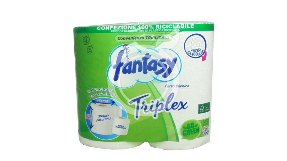 Fantasy туалетная бумага Triplex (4 pcs)