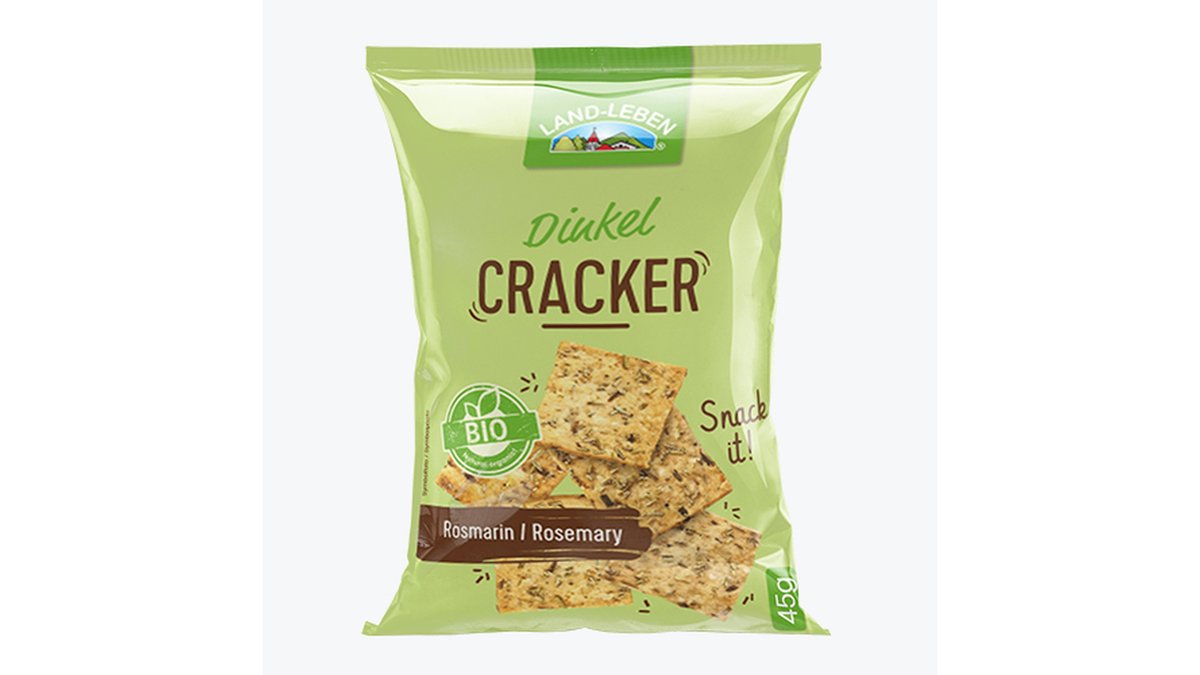 Land-Leben Crackers with rosemary and sea salt (45 g)