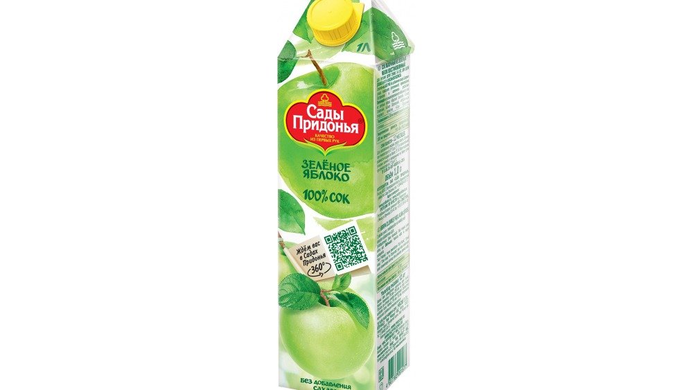 Pridonya's Gardens сок მწვანე ვაშლის (1 l)