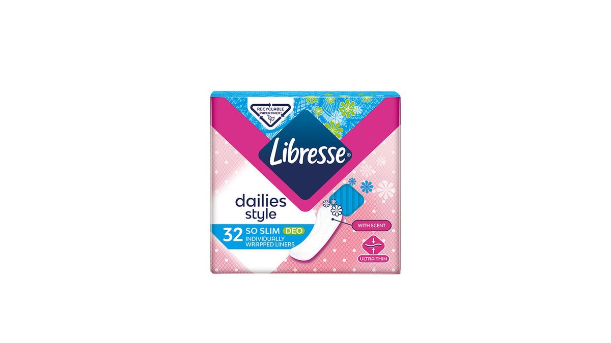 Libres Продукт для женской гигиены Daily Slim with Flavor (32 pcs)