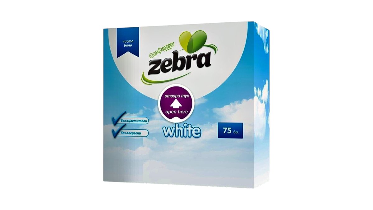 ZEBRA სალფეტი White