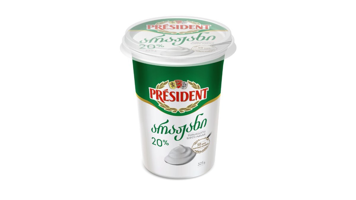 President sour cream 20% (325 g)