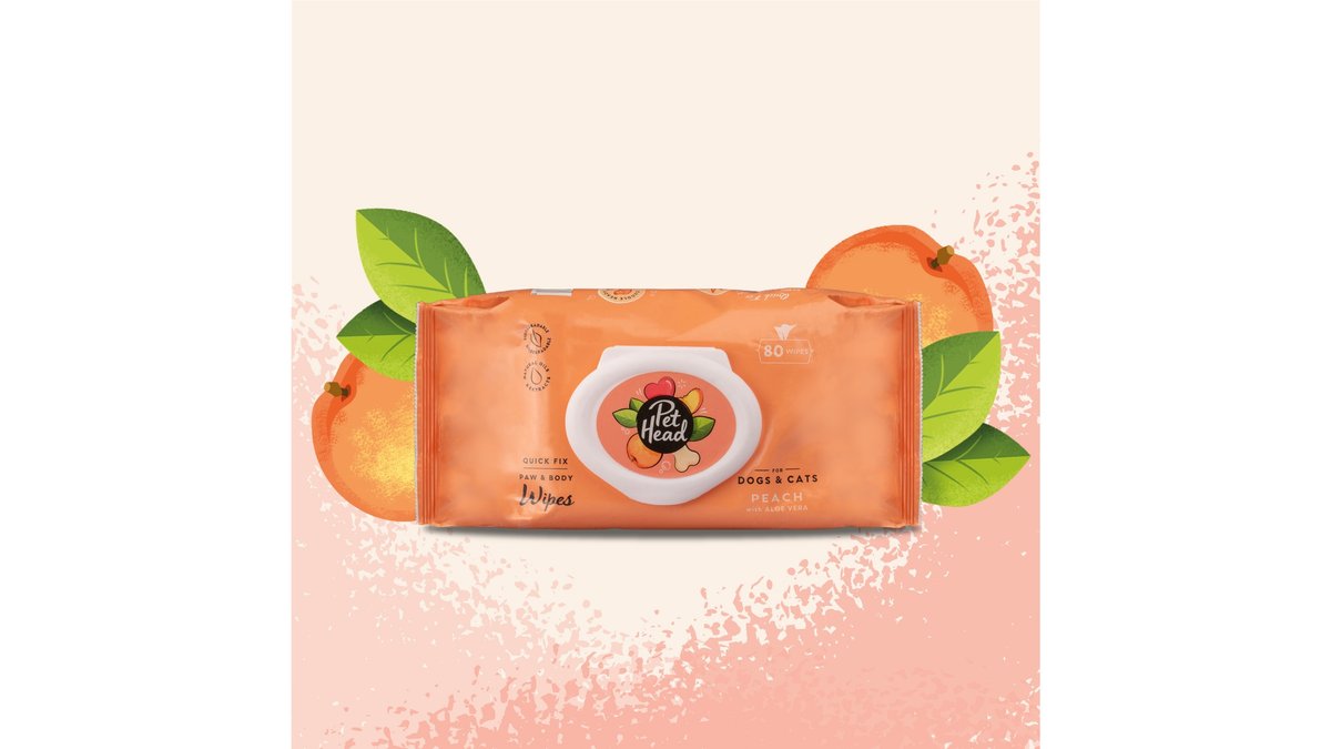 Fathead ცხოველების სველი ხელსახოცი Peach Flavor (80 pcs)