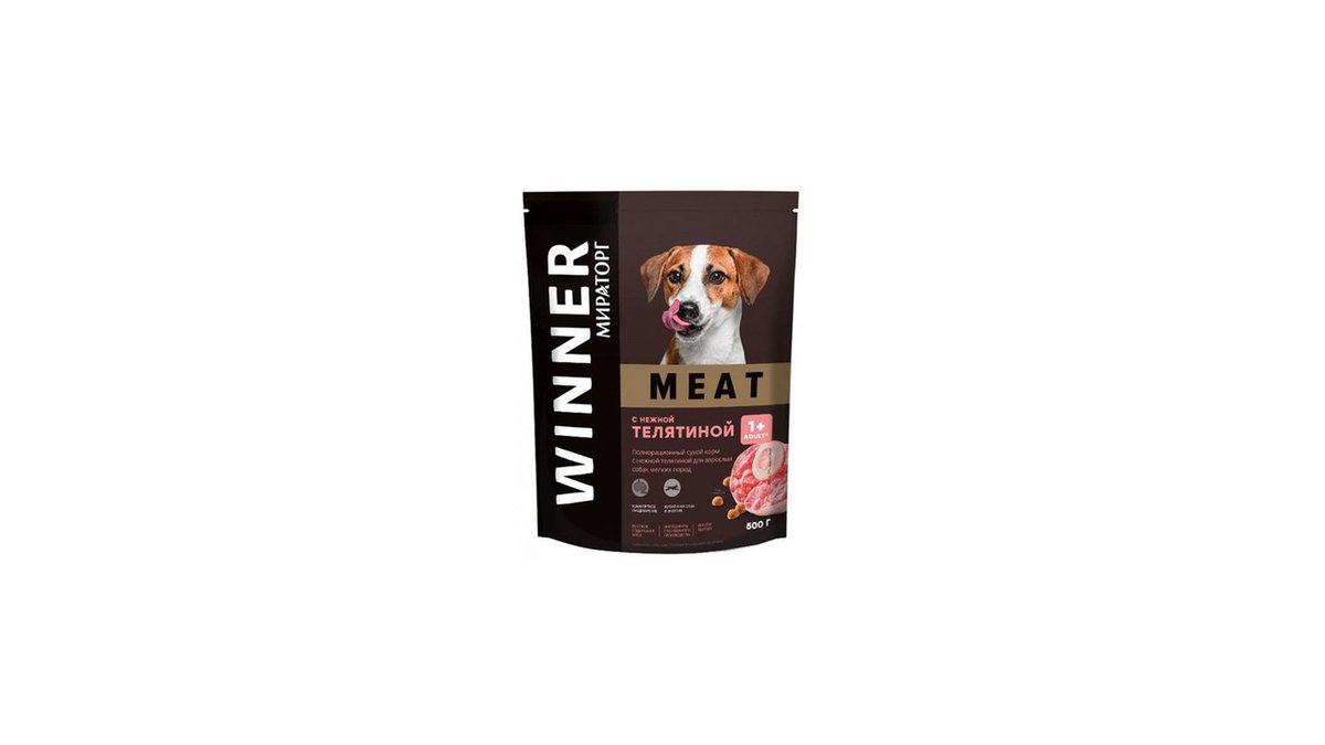 Miratorg ცხოველების საკვები dry food with calf (500 g)