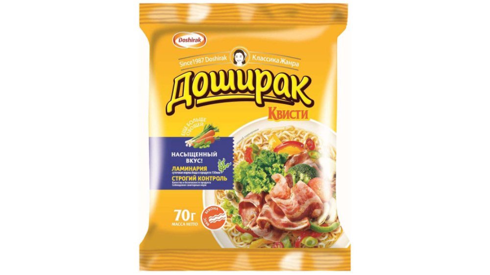 Doshirak მყისიერი ლაფშა Bacon (70 g)