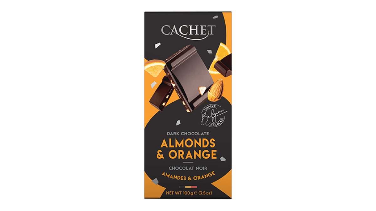 Kim's Chocolates Chocolate Black with Orange and Almonds (100 g)