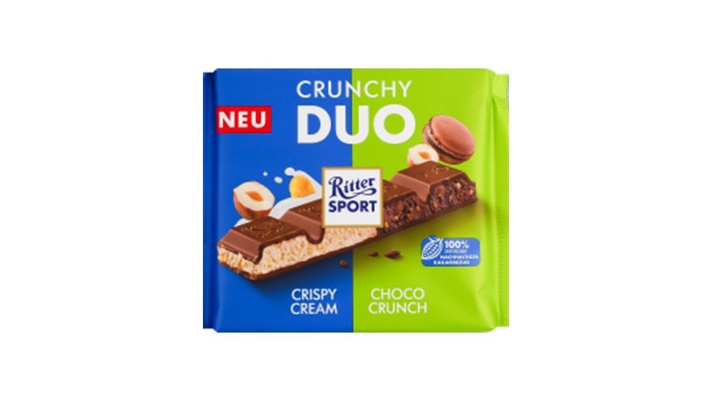 Ritter Sport Chocolate Duo with crunchy nuts and pieces of macaroon (218 g)