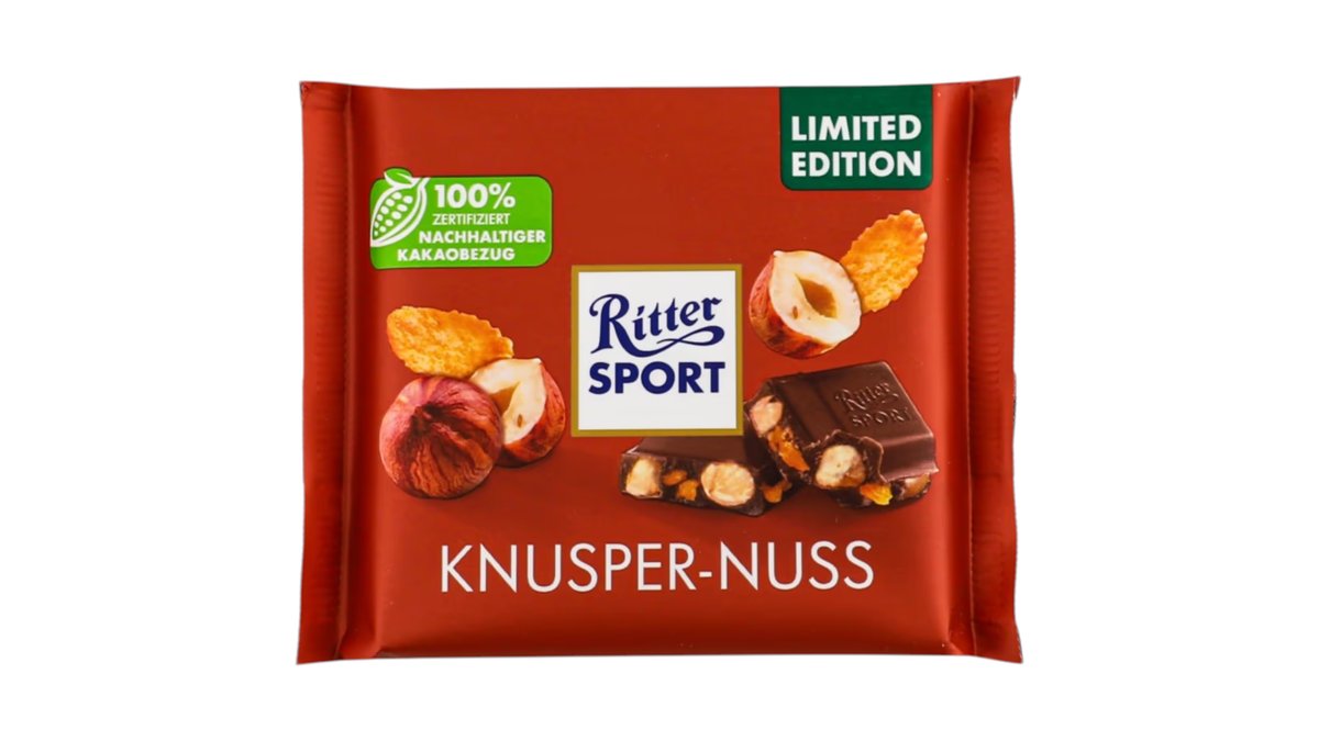 Ritter Sport Chocolate whole nuts and corn flakes (100 g)