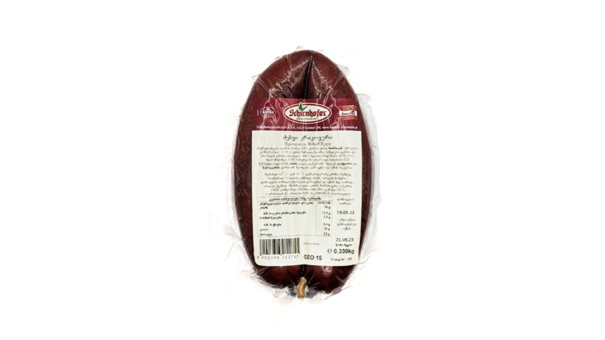 Schirnhofer წიწიბურა სოსისი Krakow (330 g)