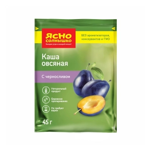 Solnyshko Овсяные крупы with plum (45 g)