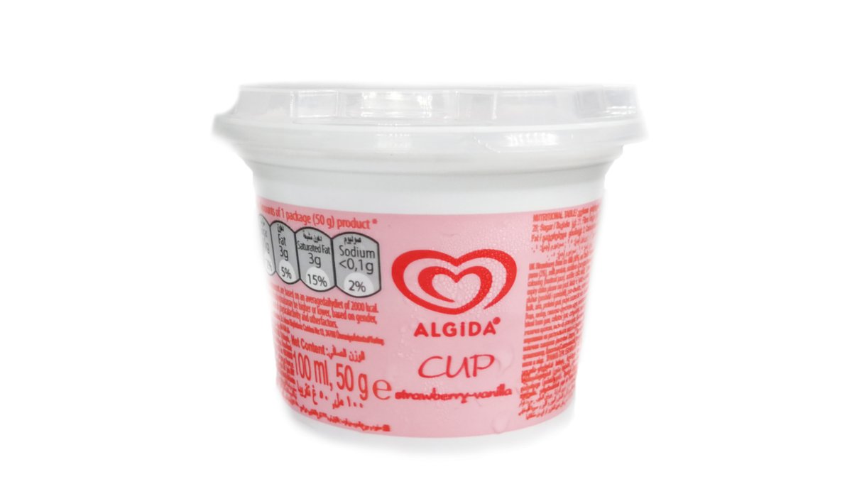 ALGIDA ნაყინი strawberry and vanilla (100 ml)